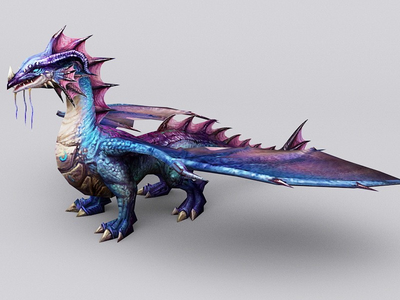 Blue Dragon Artwork 3d rendering