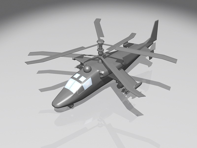 Ka-52 Alligator Attack Helicopter 3d rendering