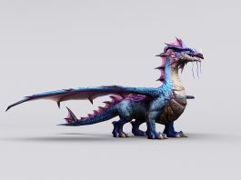 Blue Dragon Artwork 3d model preview