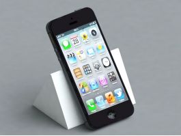 Apple iPhone 5 Black 3d model preview