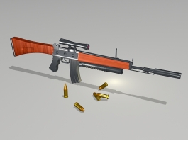 Tactical Rifle and Ammunition 3d preview