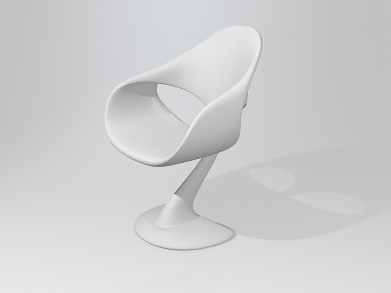 White Whale Chair 3d rendering