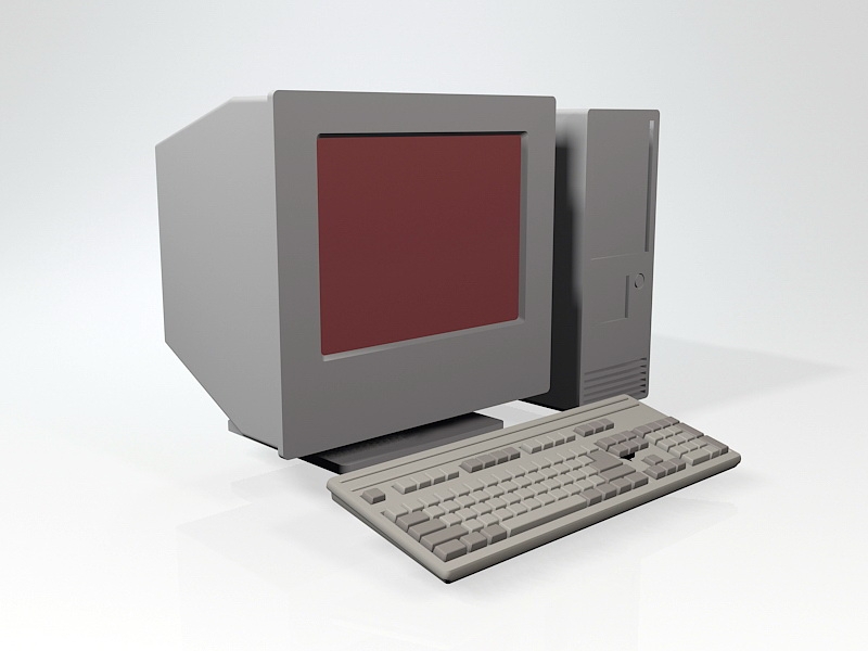 Old Personal Computer 3d rendering