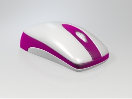 Pink Wireless Mouse 3d model preview