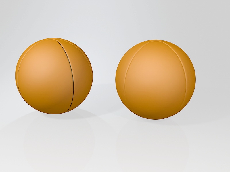 Leather Basketball 3d rendering
