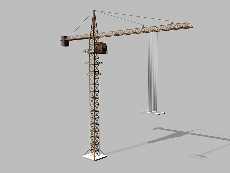 Tower Crane Lifting 3d rendering