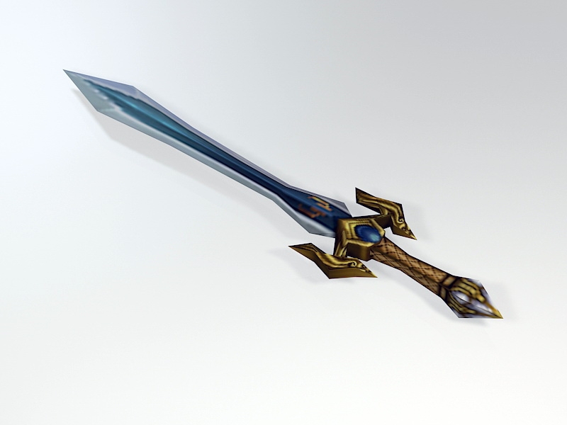 Elven Short Sword 3d rendering