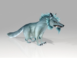 Scary Wolf Cartoon 3d preview