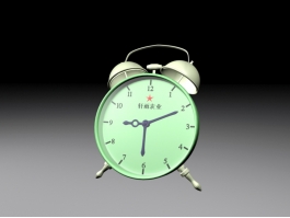 Green Alarm Clock 3d preview