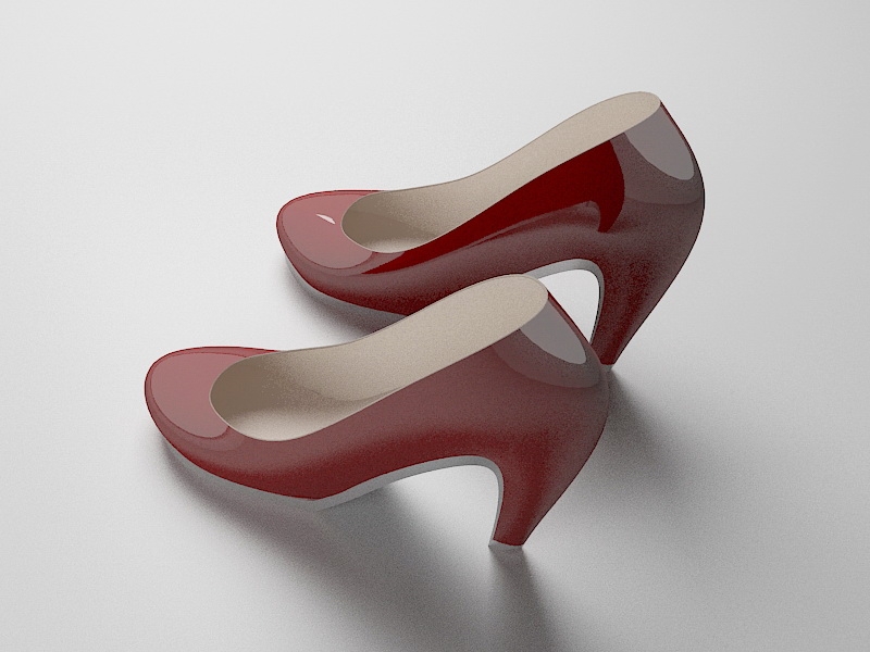 High Heels Platforms Shoes 3d rendering