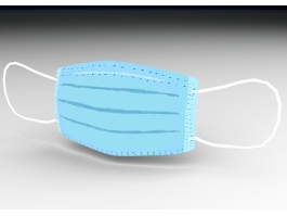 Surgical Face Mask 3d preview
