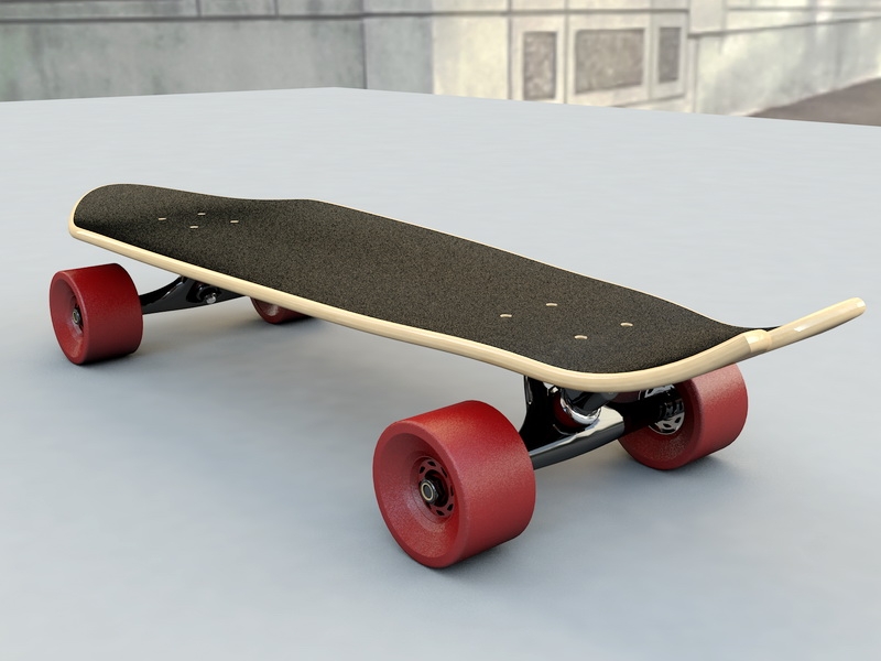 Mini Cruiser Skateboard 3d rendering