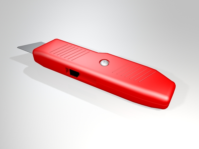 Box Cutter Utility Knife 3d rendering