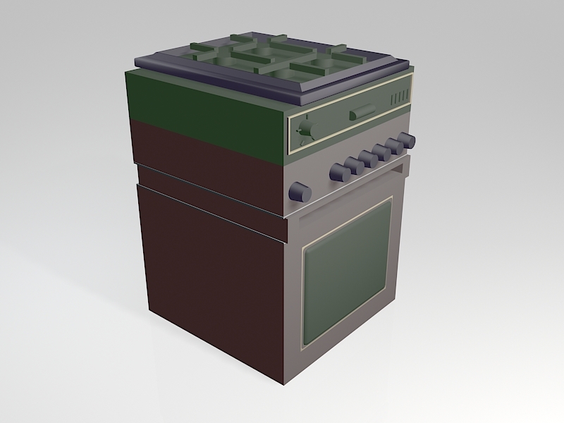 Gas Stove Oven 3d rendering