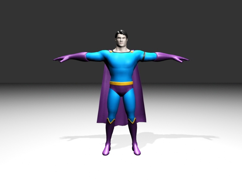 Classic Superman 3d rendering