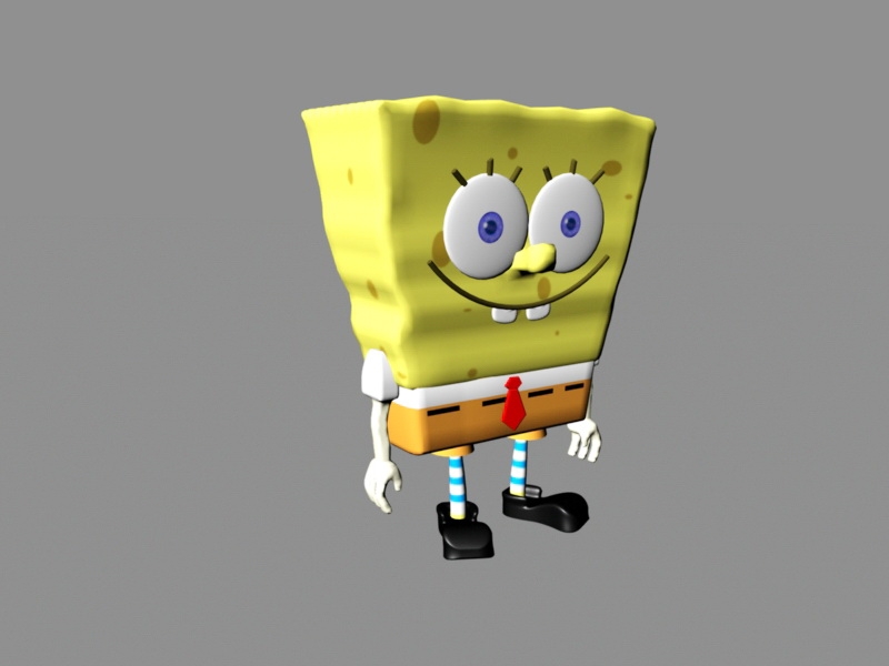 Spongebob Character 3d rendering