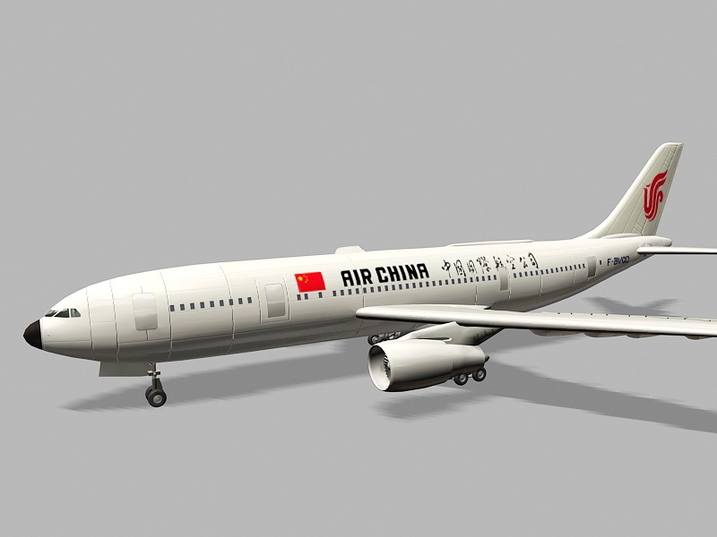 Air China Aircraft 3d rendering