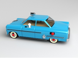Cartoon Taxi Cab 3d preview