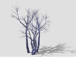 Winter Withered Trees 3d preview
