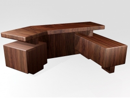 Executive Office Desk 3d model preview