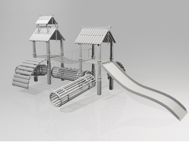 Park Playground Slide 3d preview