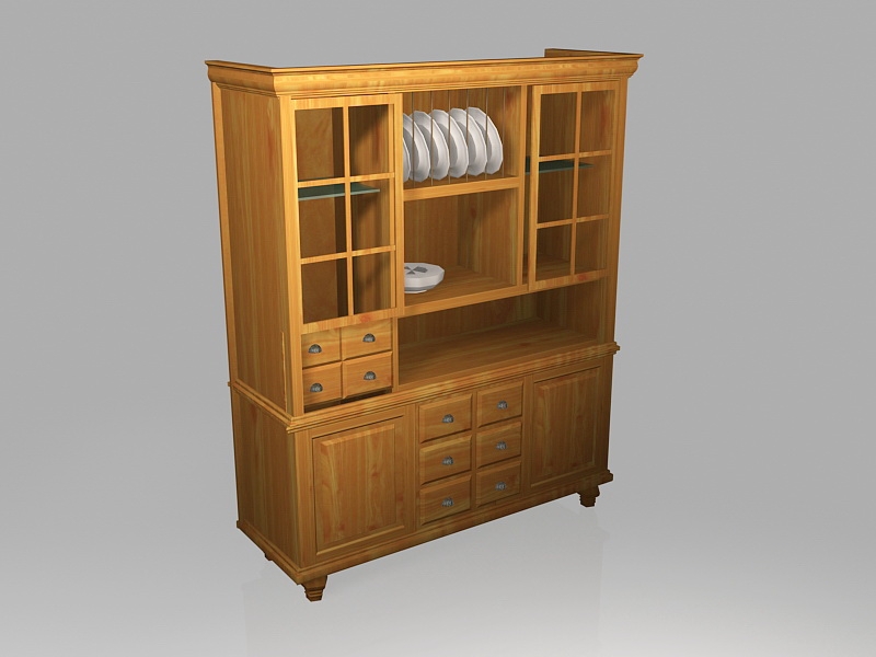 Country Kitchen Cupboard 3d rendering