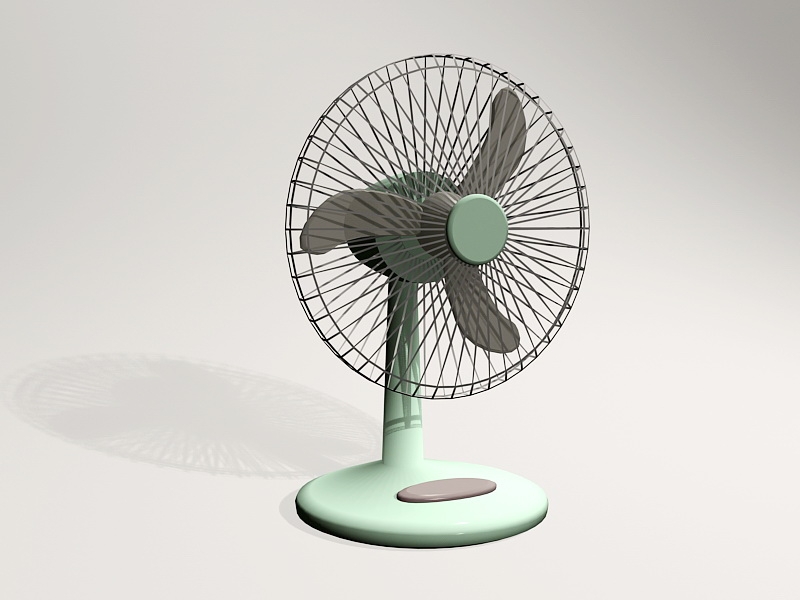 Retro Desk Fan 3d rendering
