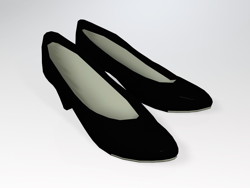 Black Flat Dress Shoes 3d model 3D Studio files free download - CadNav