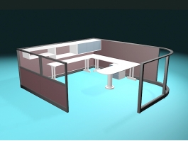 Glass Office Cubicles 3d preview
