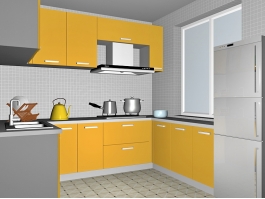Yellow Kitchen Decor Ideas 3d model preview
