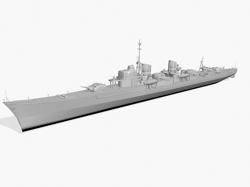 Military Battleship 3d rendering