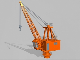 Fixed Pedestal Crane 3d model preview