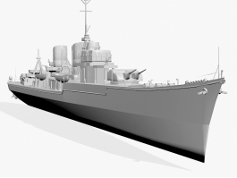 Military Battleship 3d preview