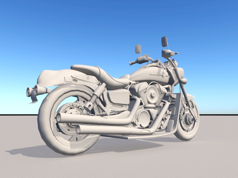Super Sport Motorcycle 3d rendering