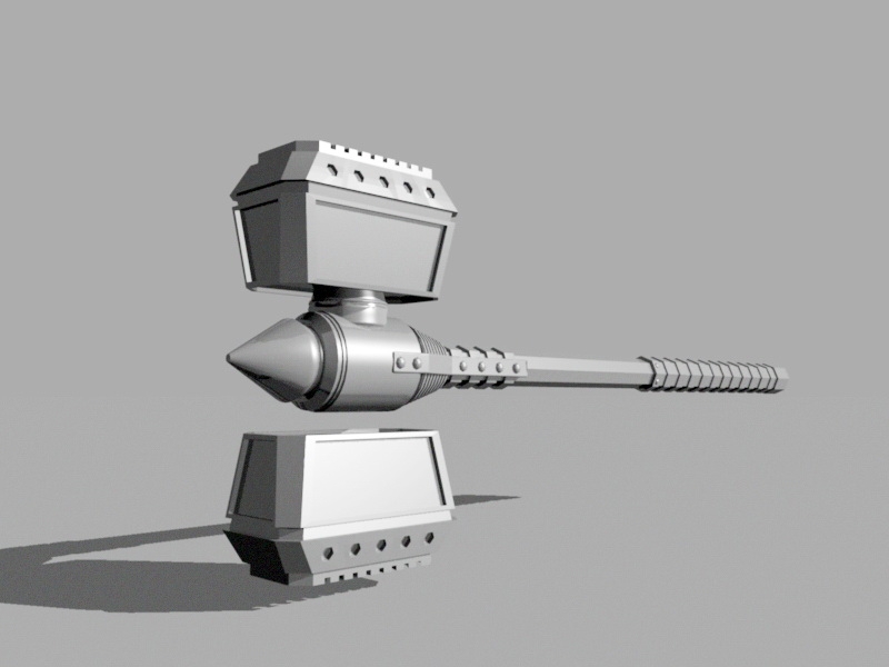 Sci-fi Hammer 3d rendering