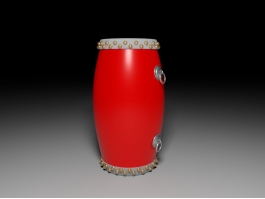 Antique Chinese Provincial Drum 3d preview