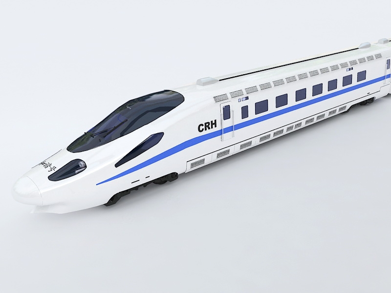 China CRH High Speed Train 3d rendering