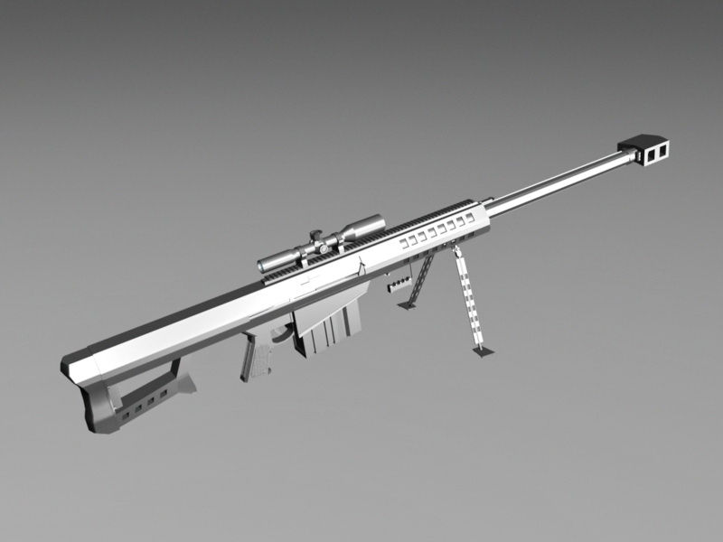 Barrett M107 Sniper Rifle 3d rendering