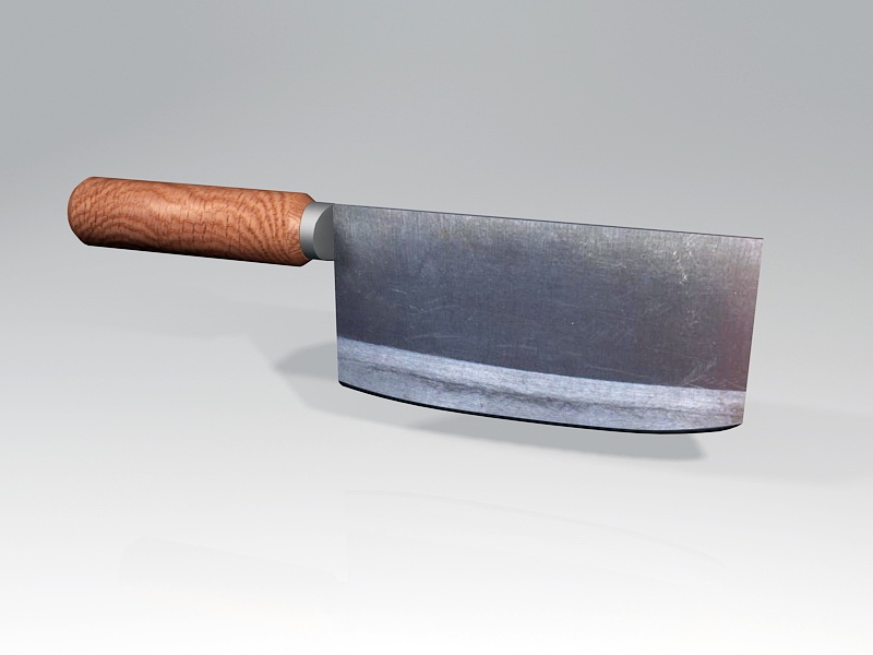 Cleaver Kitchen Knife 3d rendering