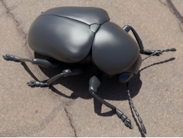 Water Scavenger Beetle 3d model preview