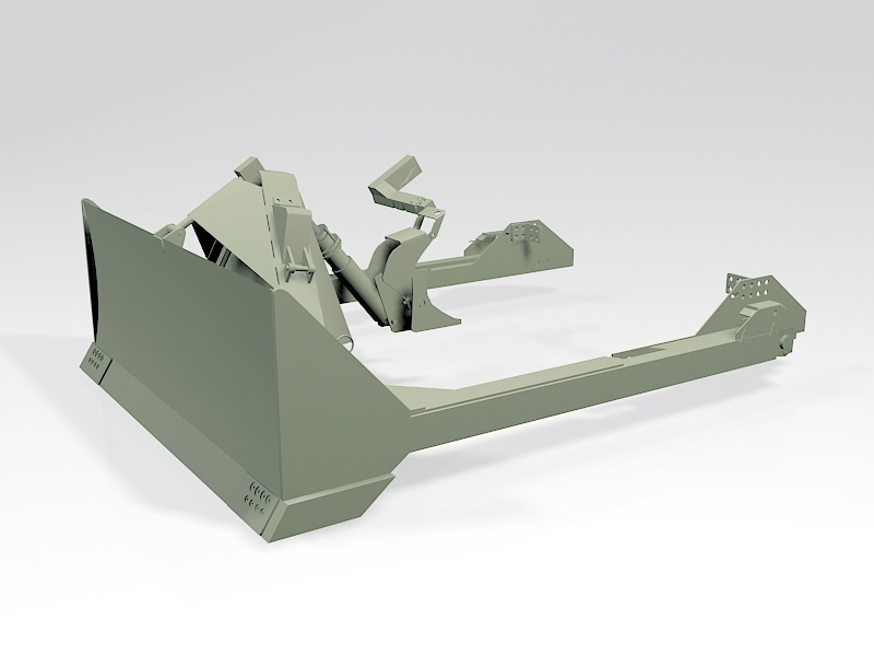 M1 Sherman Dozer Blade 3d rendering