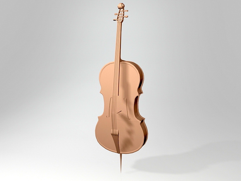 Cello Instrument 3d rendering