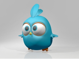 Angry Bird Blue 3d model preview