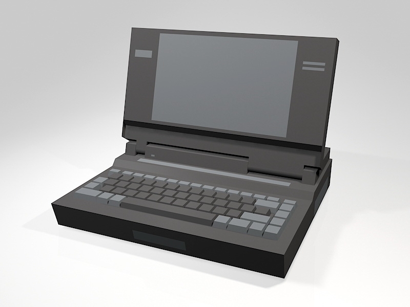 Old Laptop Computer 3d rendering