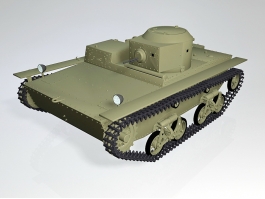Soviet T-38 Amphibious Light Tank 3d model preview