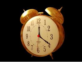Retro Alarm Clock 3d model preview