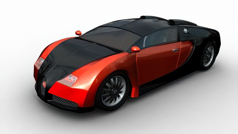 Bugatti Veyron Finish 3d rendering