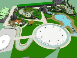 Small Park Design 3d preview