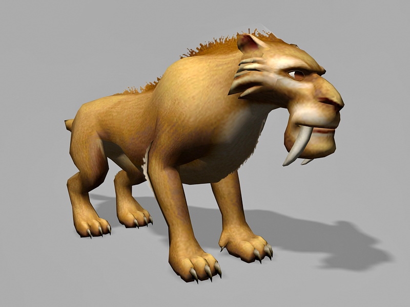 Ice Age Lion 3d rendering