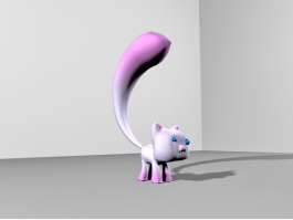 Cute Cartoon Kitty Rig 3d preview